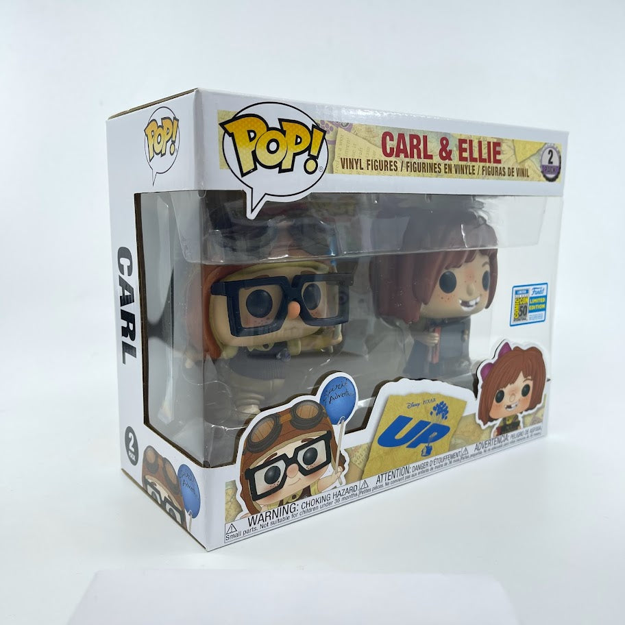 Funko POP Disney Carl and Ellie 2 Pack SDCC Con Sticker