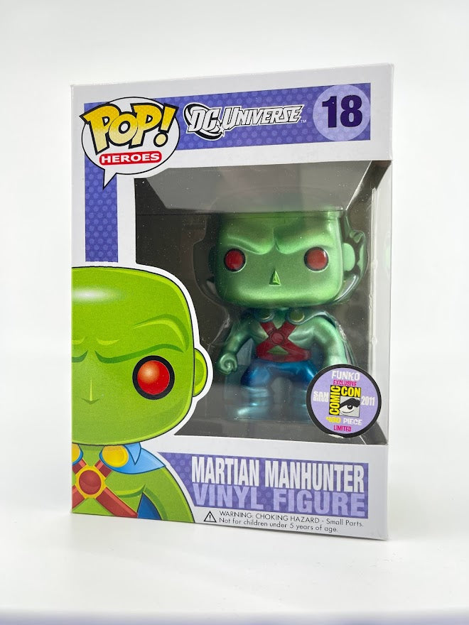 Funko POP! DC Heroes/Universe - Martian Manhunter #18 Metallic SDCC 20 ...